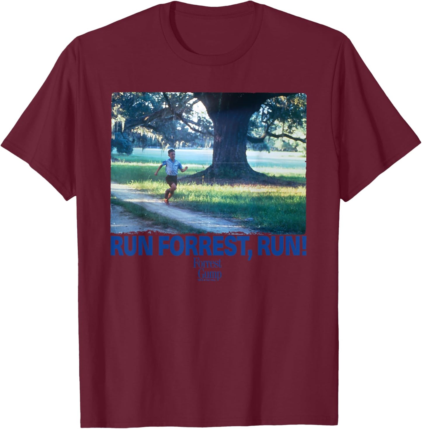 Forrest Gump Run Forrest, Run! Scene T-Shirt - T-Shirt | Maroon