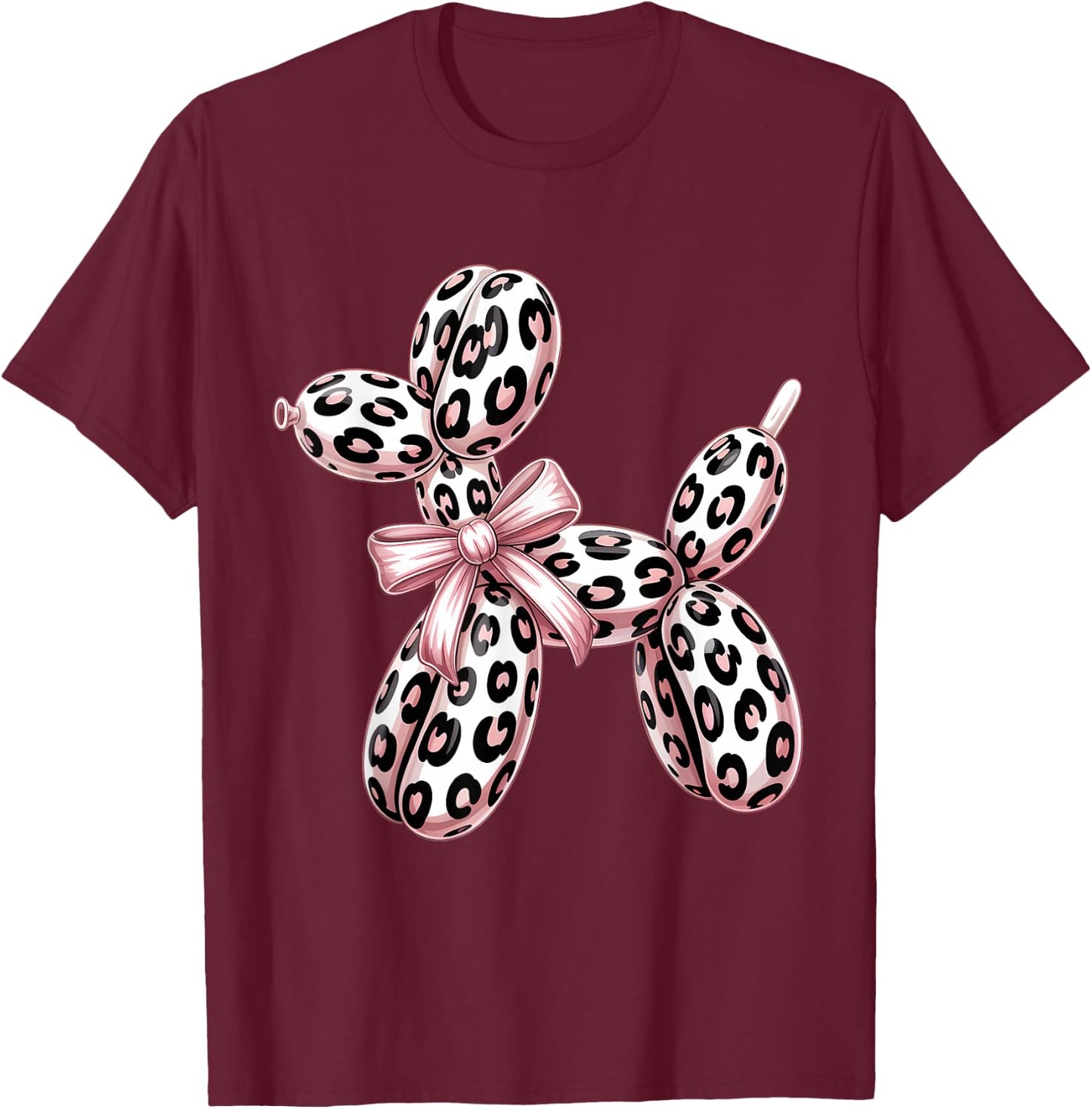 Ballon d'artiste en Forme de Chien T-Shirt - T-Shirt | Maroon
