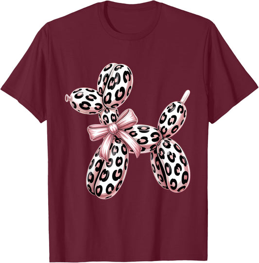 Ballon d'artiste en Forme de Chien T-Shirt - T-Shirt | Maroon