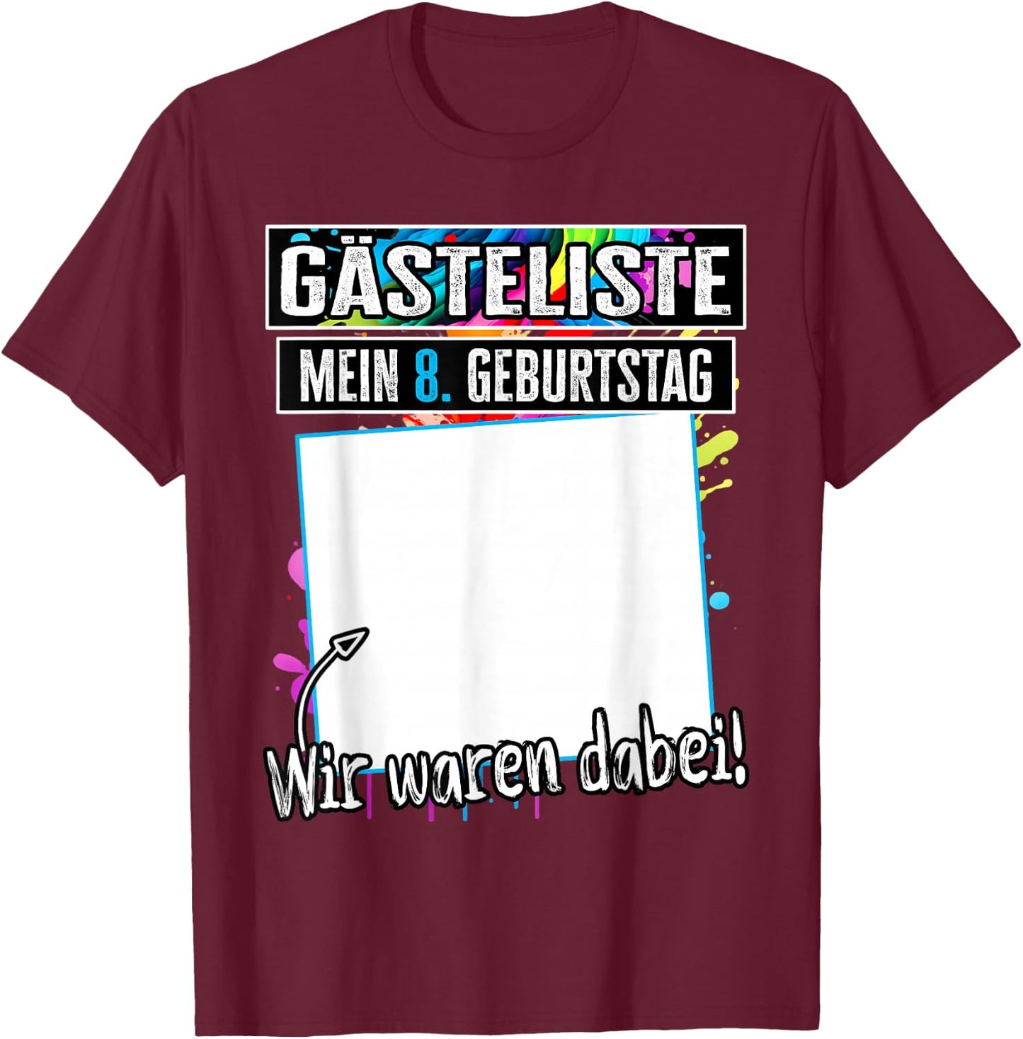 8 Jahre Junge Mädchen - Mein 8 Geburtstag Kindergeburtstag T-Shirt - T-Shirt | Maroon