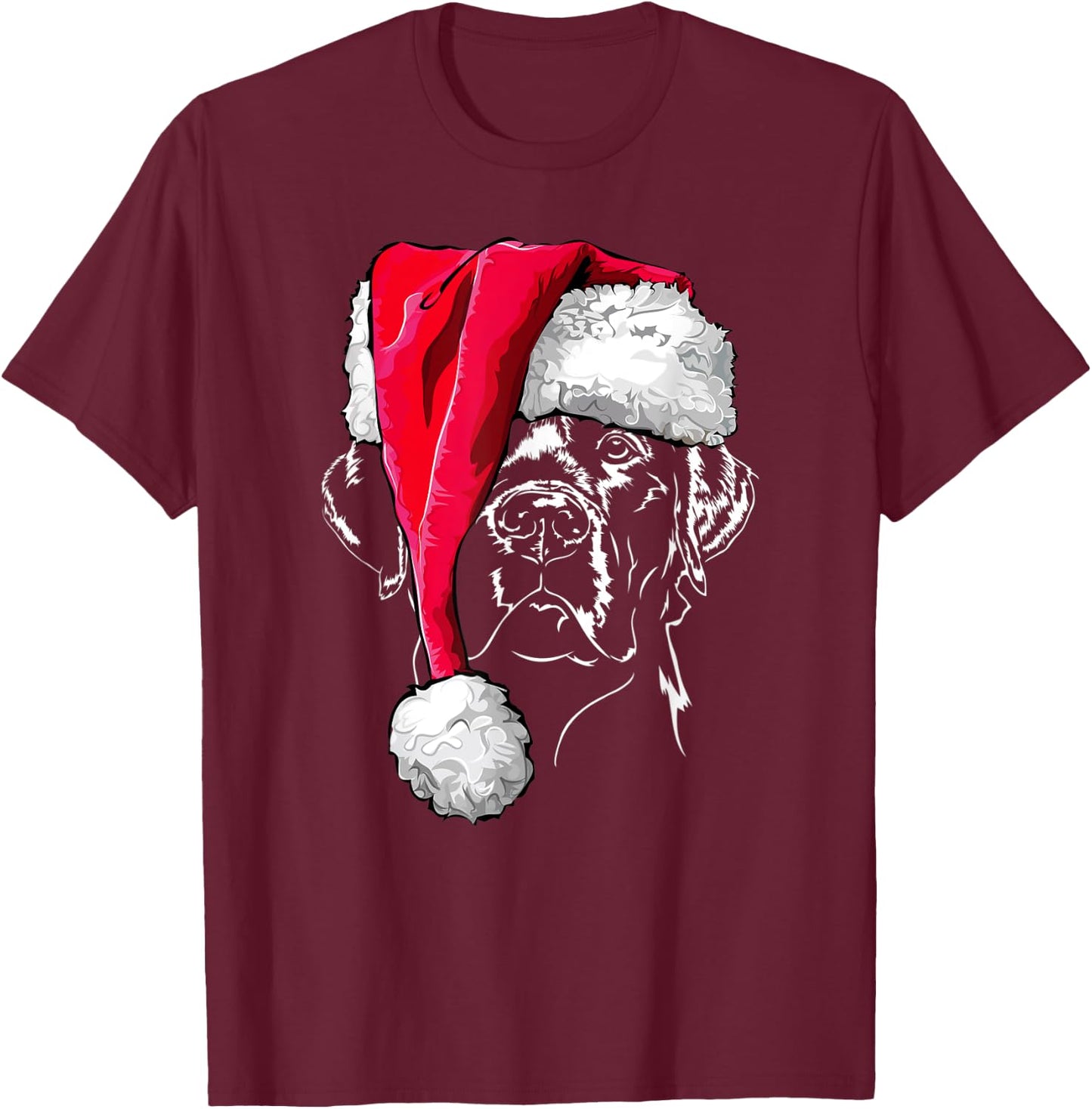 Funny Labrador Christmas T Shirt dog shirt gift Hund T-Shirt - T-Shirt | Maroon
