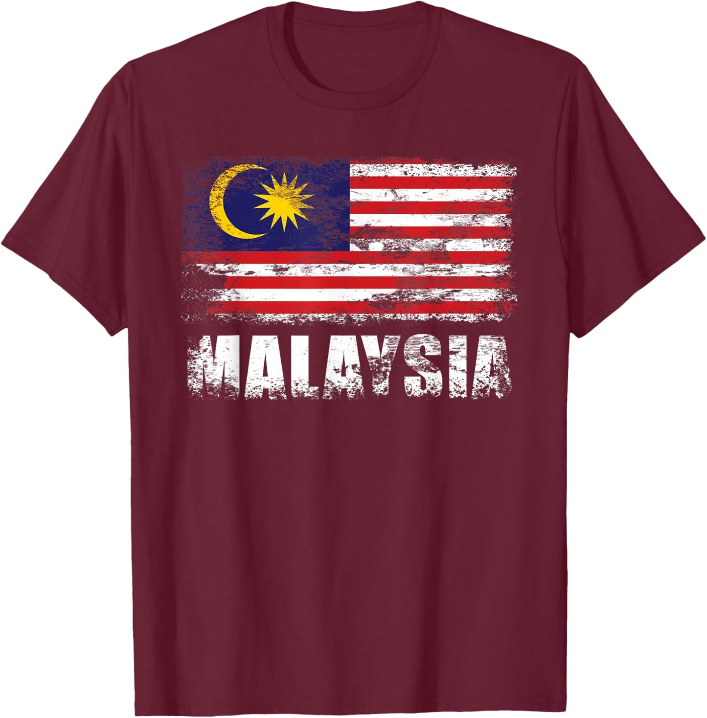 Malaysia Flag | Malaysian T-Shirt - T-Shirt | Maroon