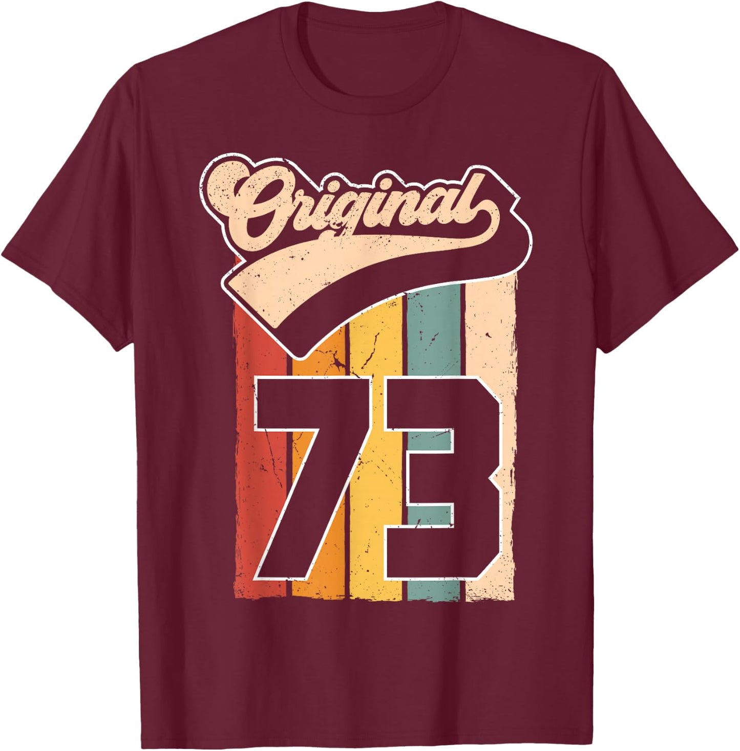 53.Geburtstag Original Mann Frau Retro Jahrgang 1973 T-Shirt - T-Shirt | Maroon