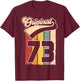 53.Geburtstag Original Mann Frau Retro Jahrgang 1973 T-Shirt - T-Shirt | Maroon