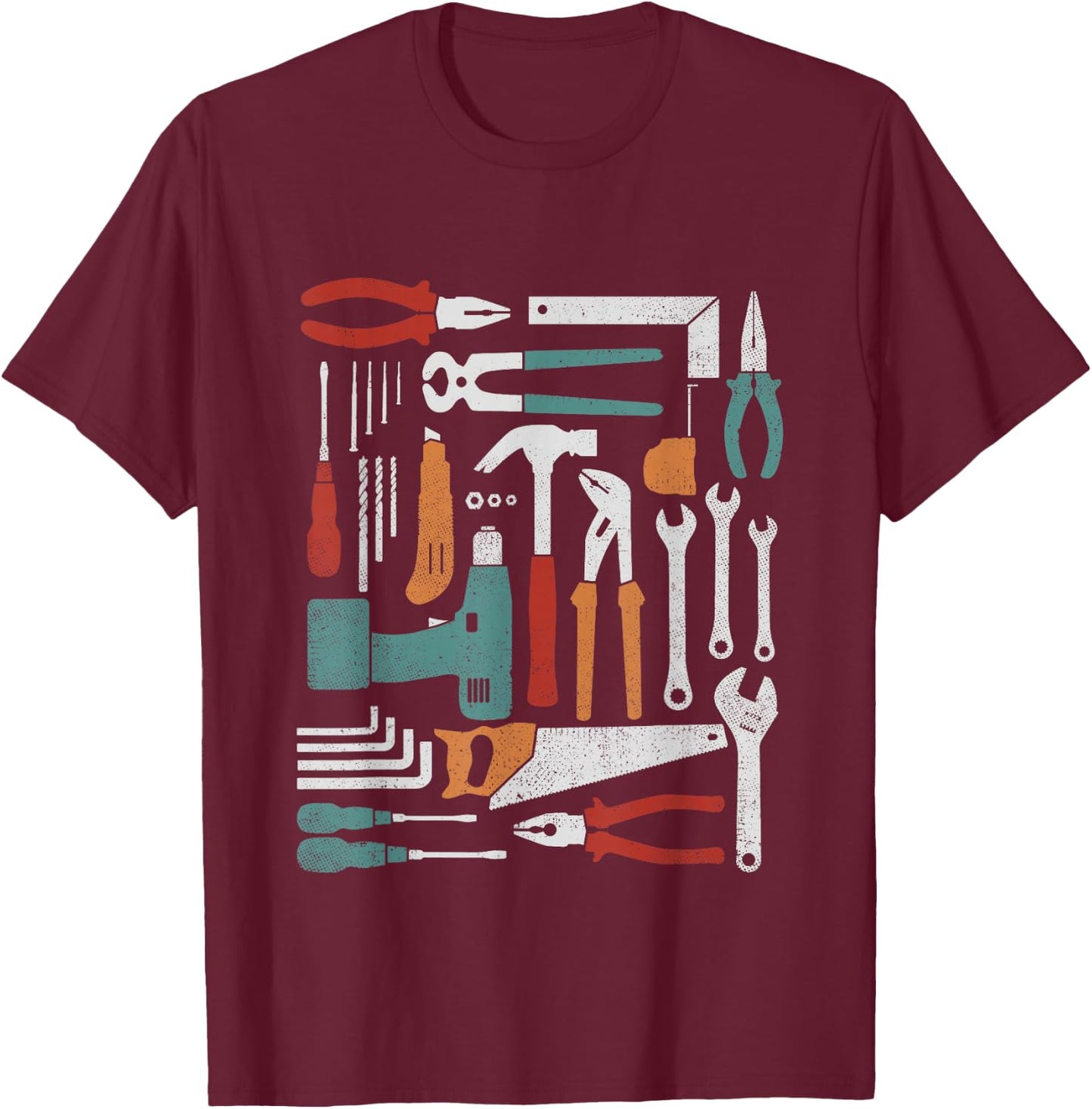 Handwerker Werkzeug Set Mechaniker Heimwerker Schrauber T-Shirt - T-Shirt | Maroon