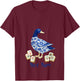 Women's Mahjong Lover Mahjong Player Mallard Duck Chinese Bird Bam V-Neck T-Shirt - T-Shirt | Maroon