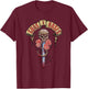 Guns N' Roses Dagger Skull T-Shirt - T-Shirt | Maroon