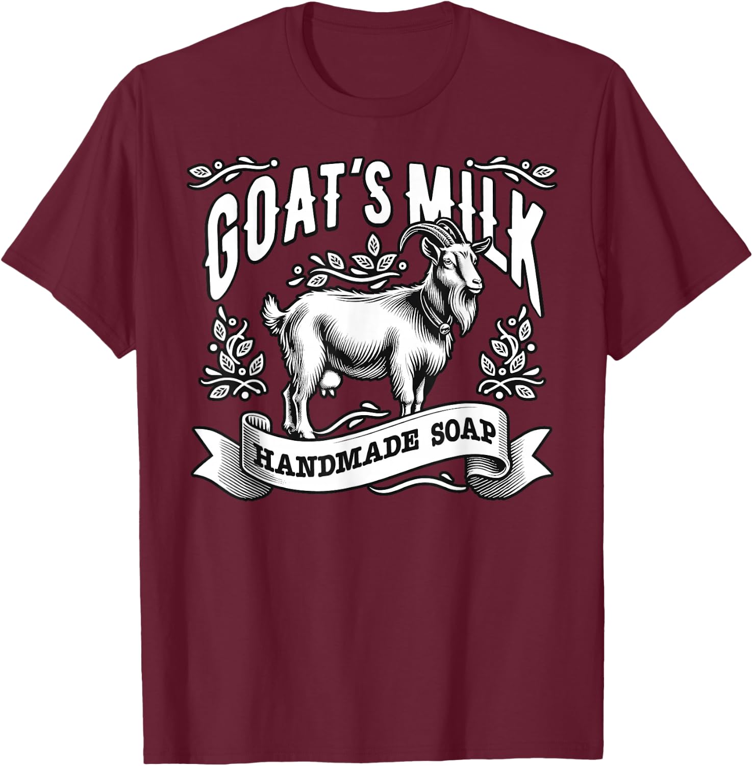 Goat’s Milk Handmade Soap T-Shirt - T-Shirt | Maroon