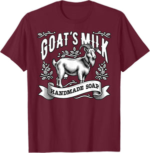 Goat’s Milk Handmade Soap T-Shirt - T-Shirt | Maroon