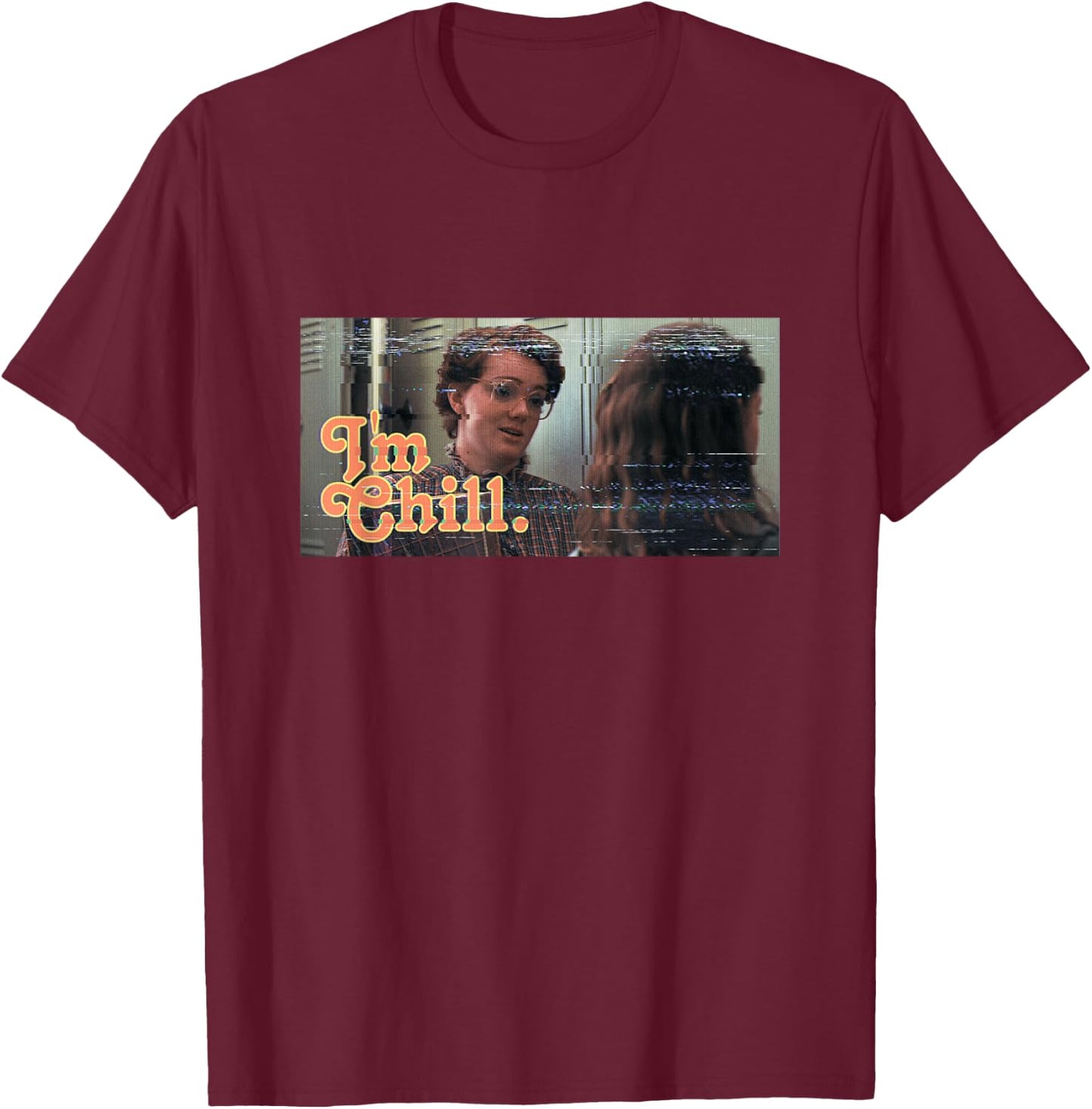 Stranger Things Vintage Barb I'm Chill T-Shirt - T-Shirt | Maroon