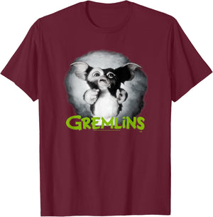 Gremlins Scared Green T-Shirt - T-Shirt | Maroon