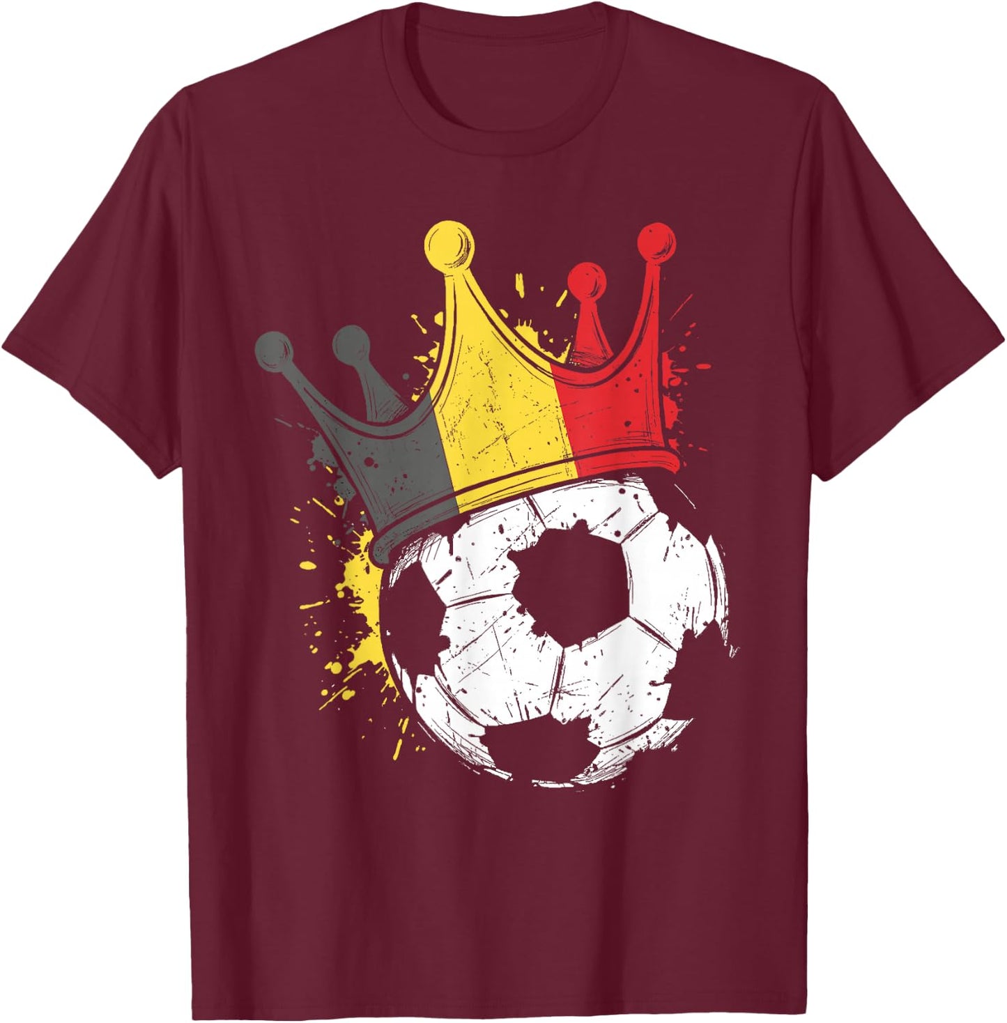 Drapeau Belge Fantaisie Belgique T-Shirt - T-Shirt | Maroon