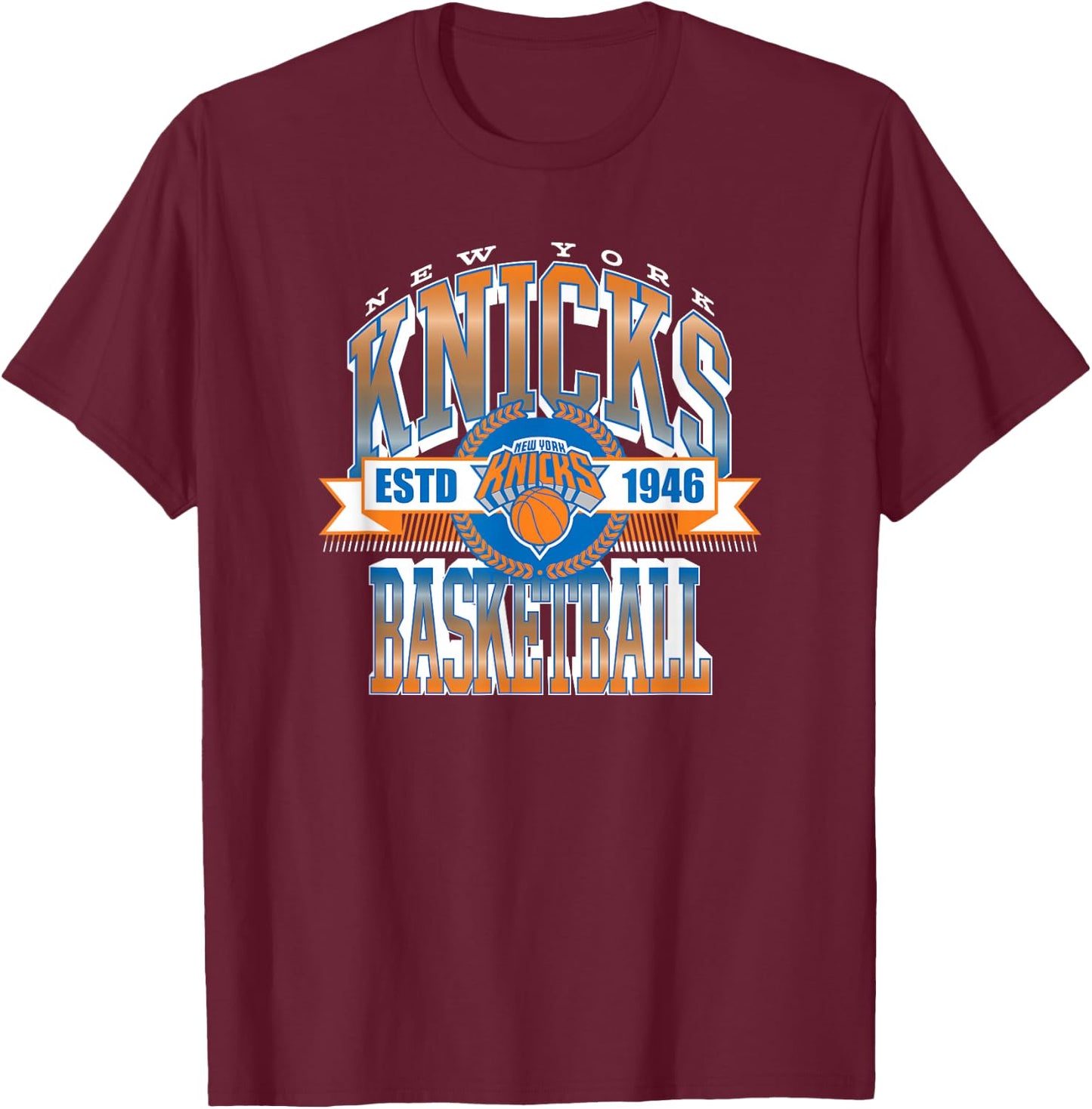 NBA New York Knicks Zeitplan T-Shirt - T-Shirt | Maroon