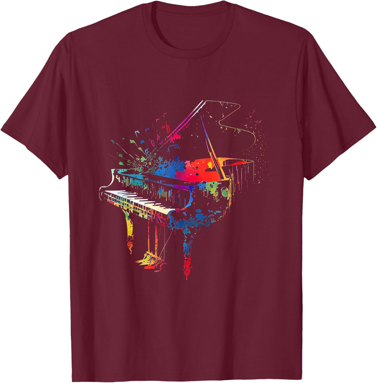 Piano Musiker Klavier T-Shirt - T-Shirt | Maroon