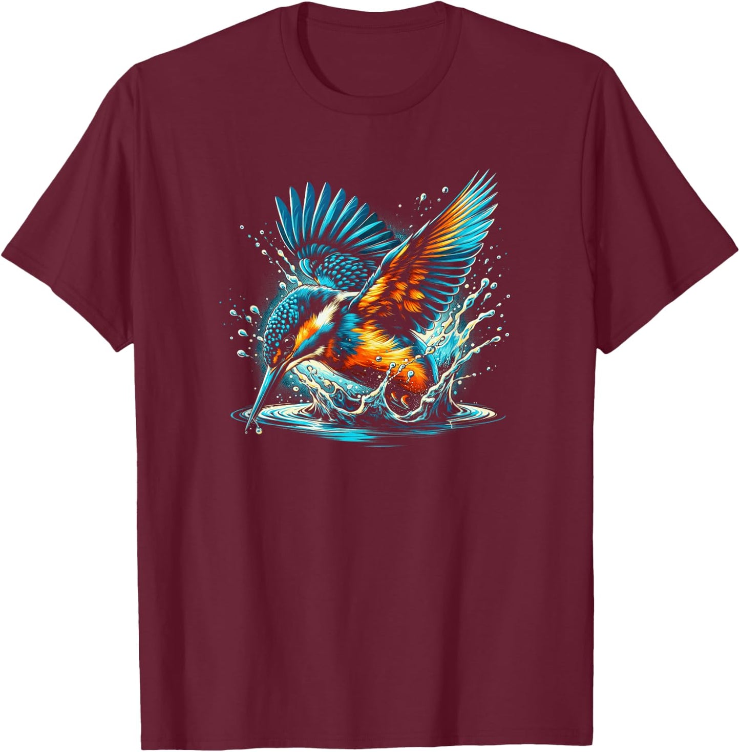 Eisvogel Vogelbeobachtung Eisvögel Natur T-Shirt - T-Shirt | Maroon