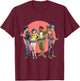 Gorillaz Group Circle Rise T-Shirt - T-Shirt | Maroon