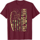Reel Cool Dad Camouflage American Flag Father's Day Camo T-Shirt - T-Shirt | Maroon
