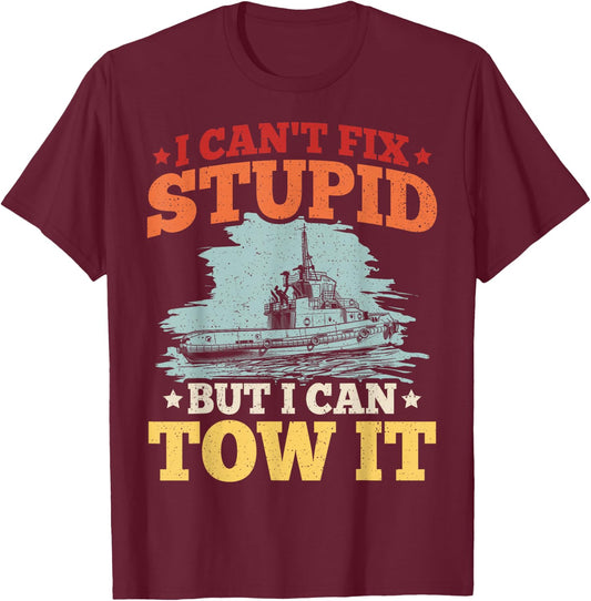 Towboat Operator and Tugboat Quote for a Tugboat Operator T-Shirt - T-Shirt | Maroon