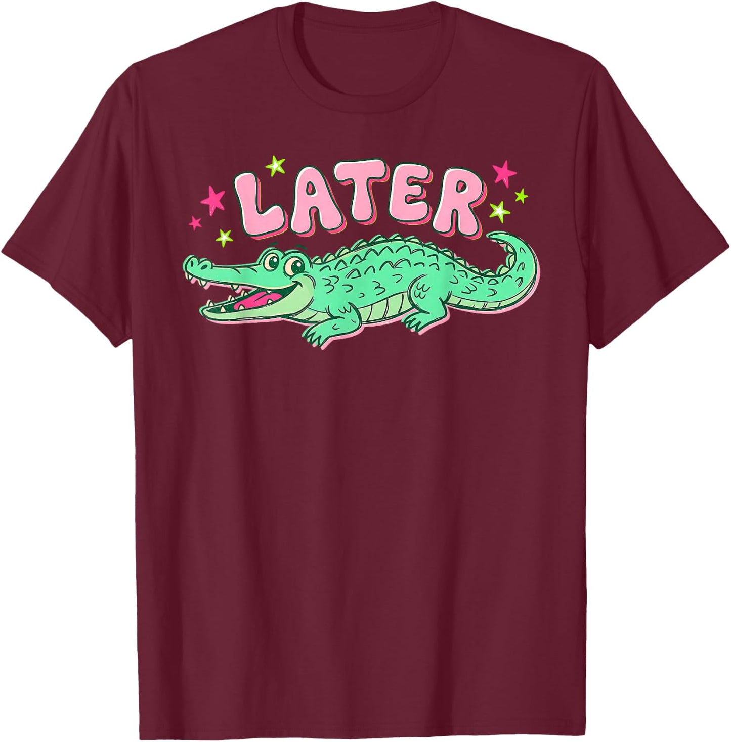 Funny Later Gator Sarcastic Saying Vintage Later Alligator T-Shirt - T-Shirt | Maroon