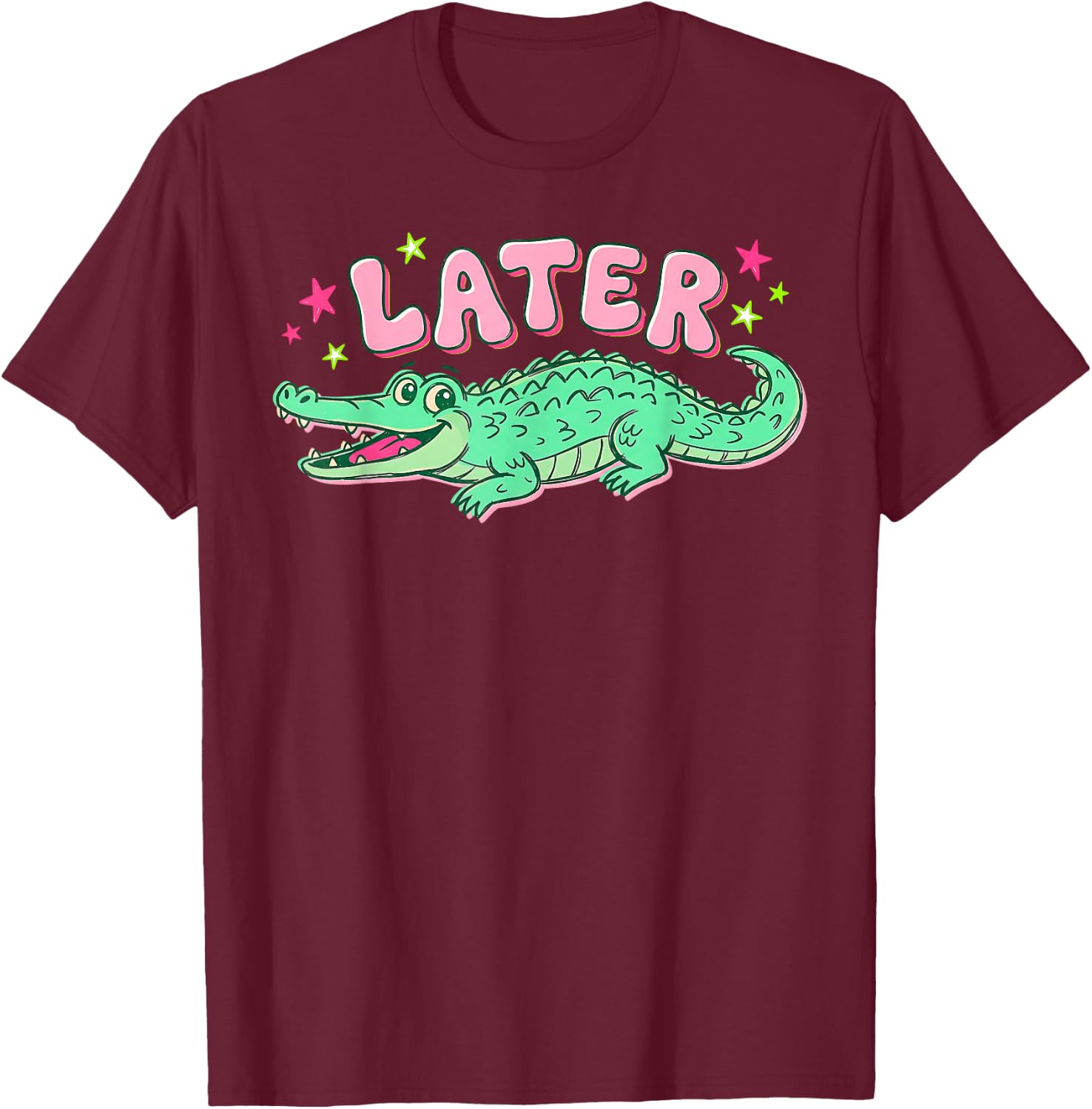 Funny Later Gator Sarcastic Saying Vintage Later Alligator T-Shirt - T-Shirt | Maroon