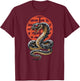 On Back | Year Of The Snake 2025 Chinese New Year T-Shirt - T-Shirt | Maroon