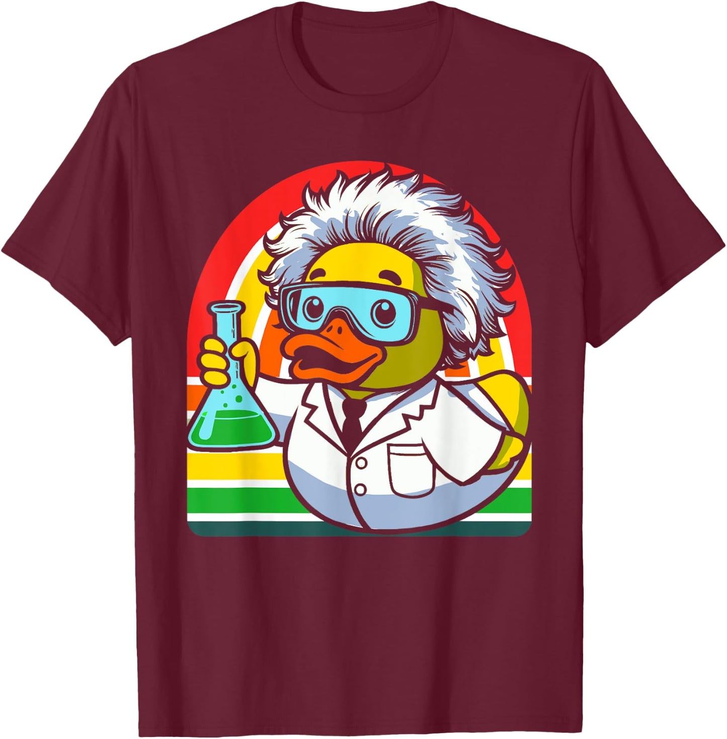 Chemistry Rubber Duck Chemist Duckling T-Shirt - T-Shirt | Maroon