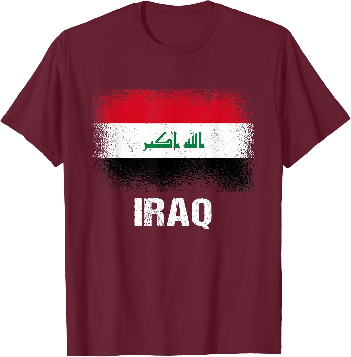 Irakische Flagge Irak T-Shirt - T-Shirt | Maroon