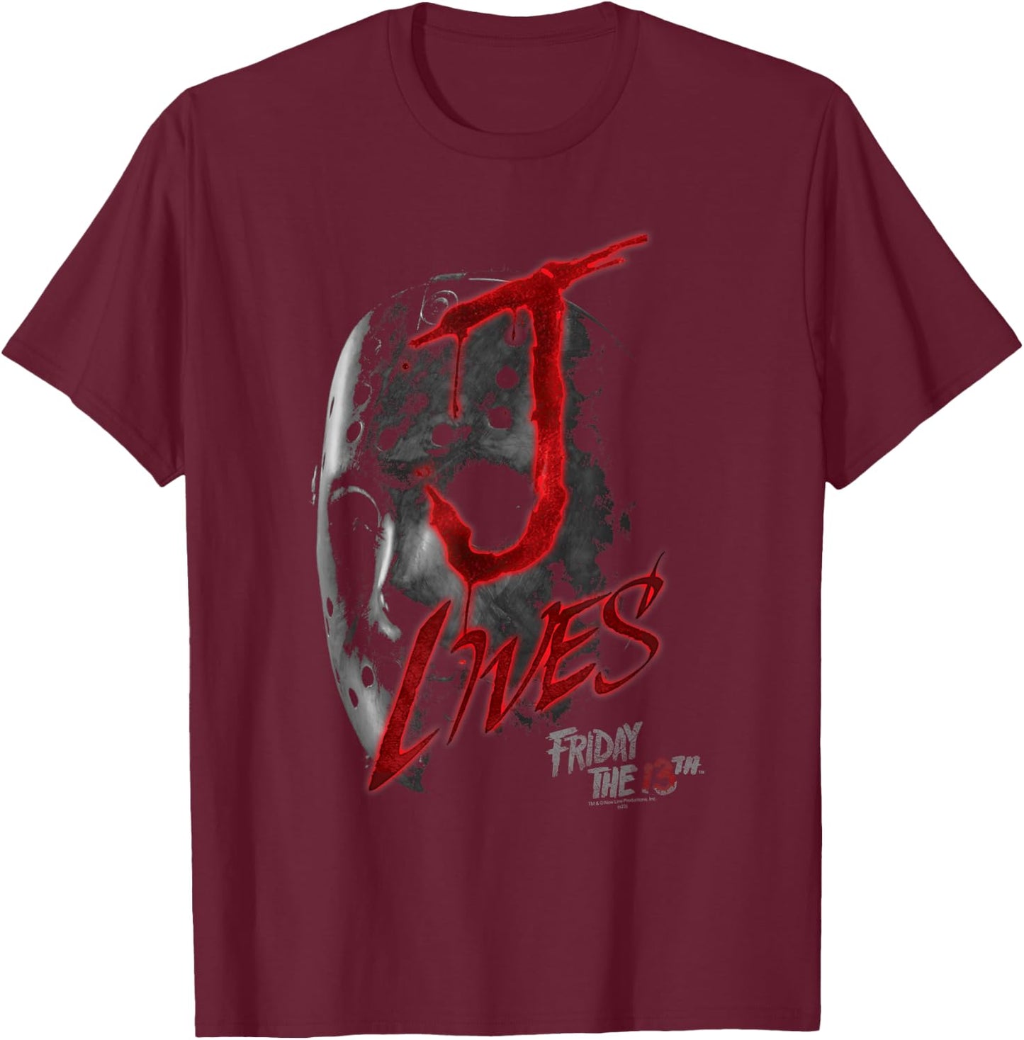 Friday The 13th Jason Lives Poster T-Shirt - T-Shirt | Maroon