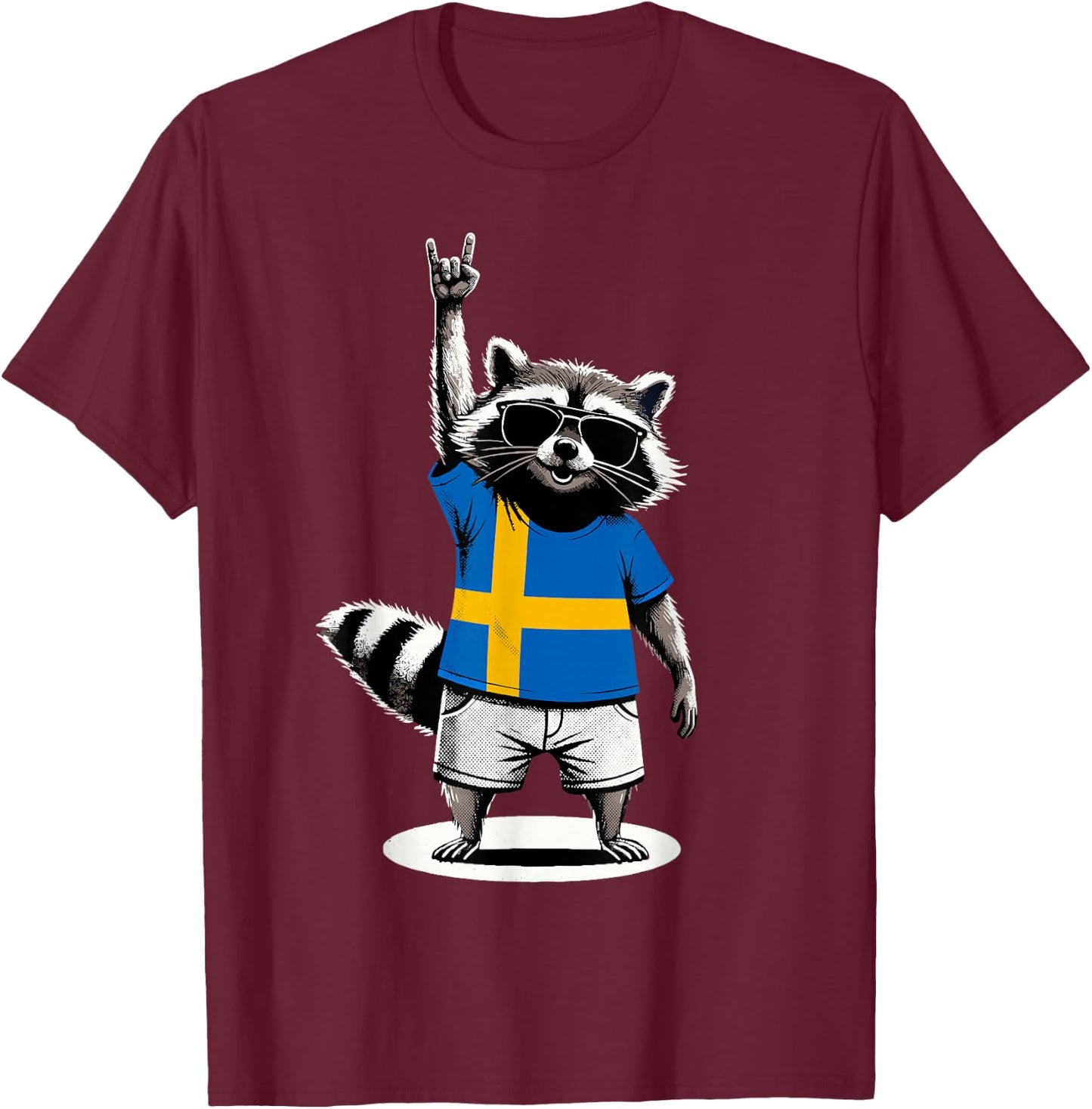 Swedish Flag Men Women Kids Sweden T-Shirt - T-Shirt | Maroon