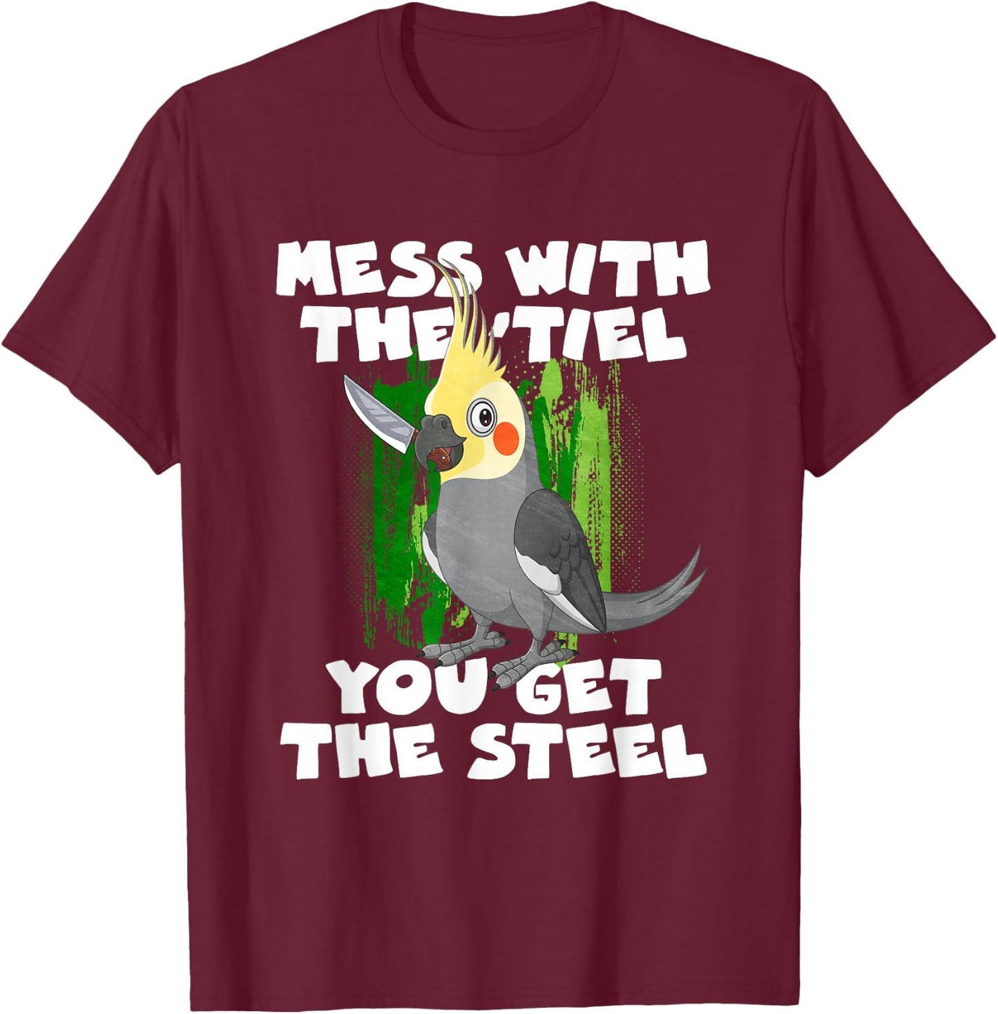 Mess with the tile, you get the steel T-Shirt - T-Shirt | Maroon