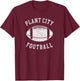 Plant City Football Distressed Vintage 80's Throwback T-Shirt - T-Shirt | Maroon