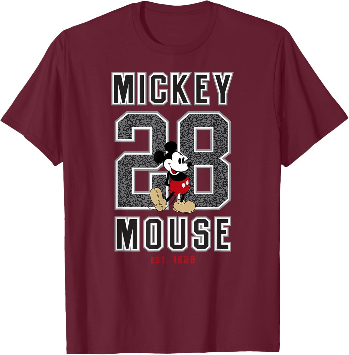 Disney - Mickey Mouse 1928 T-Shirt - T-Shirt | Maroon