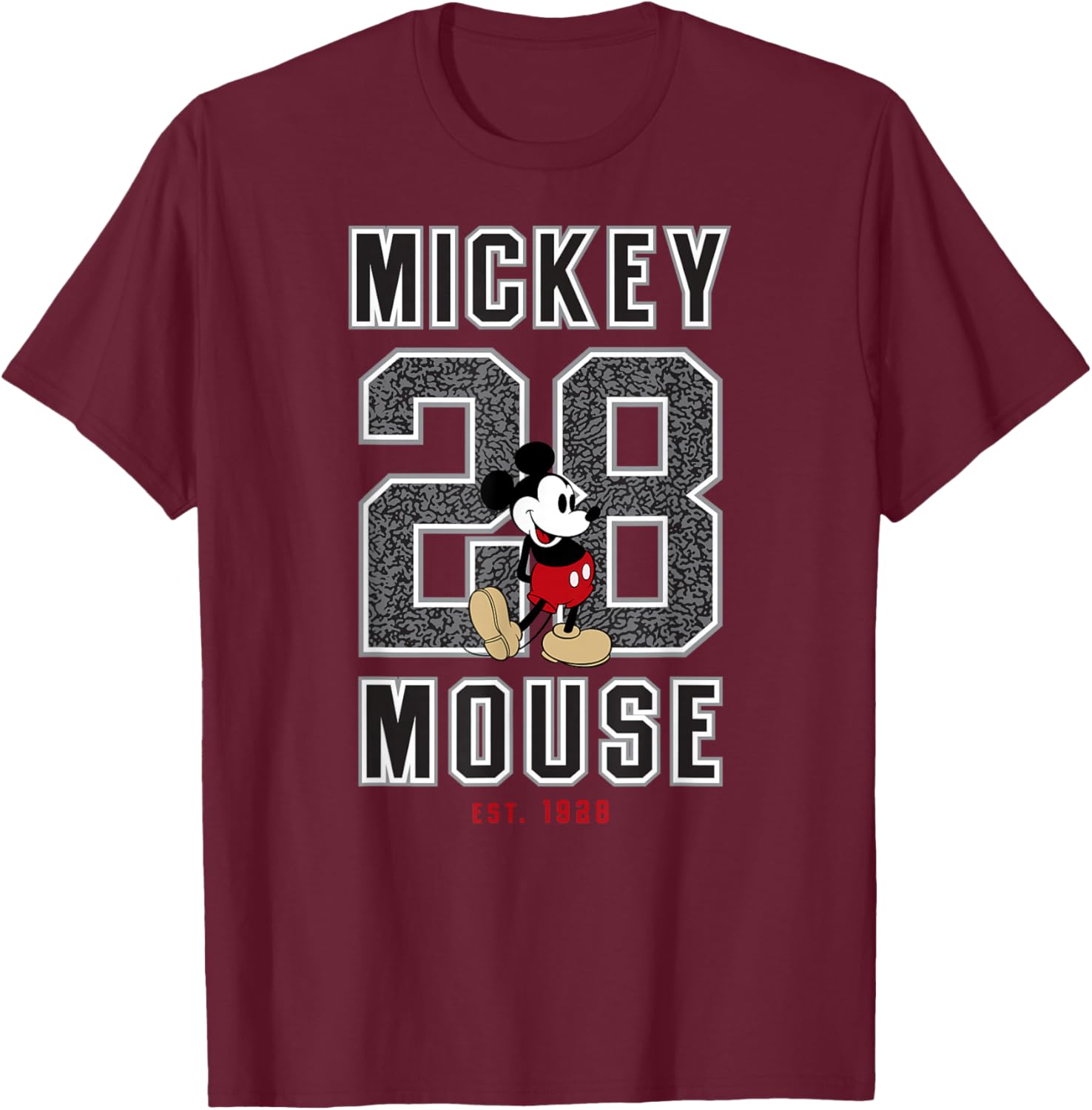 Disney - Mickey Mouse 1928 T-Shirt - T-Shirt | Maroon
