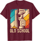 Game OLD SCHOOL Retro Arcade Game Gaming Gamer , Black, S T-Shirt - T-Shirt | Maroon