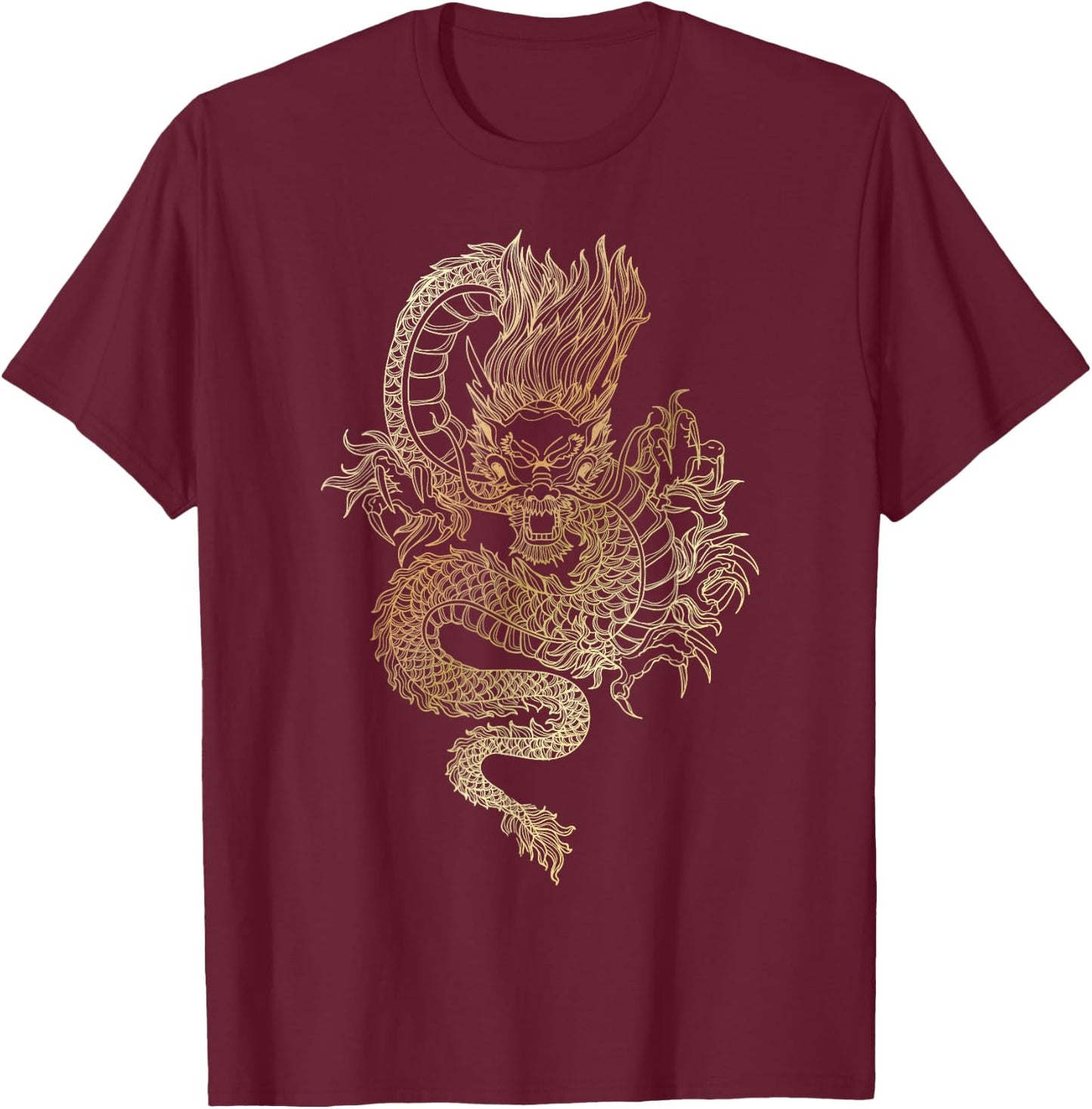 Chinese Dragon T-Shirt - T-Shirt | Maroon