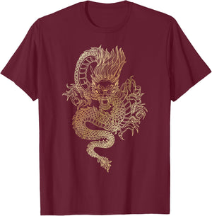 Chinese Dragon T-Shirt - T-Shirt | Maroon