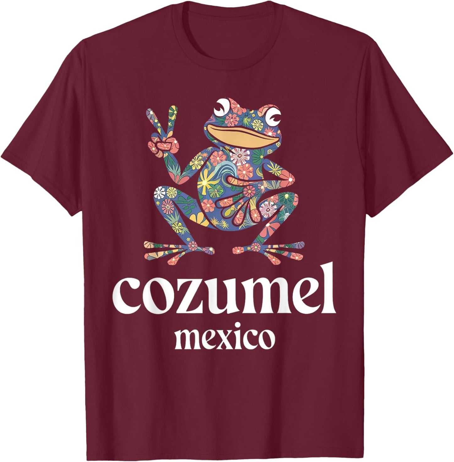 Cozumel Mexico Cancun Souvenir Surf Beach Holiday Vacation T-Shirt - T-Shirt | Maroon