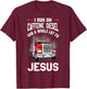 I Run On Caffeine Diesel And A Whole Lot For Jesus Funny T-Shirt - T-Shirt | Maroon
