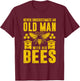 Never Underestimate An Old Man With His Bees Bee Lover T-Shirt - T-Shirt | Maroon