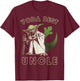Star Wars Yoda Best Uncle Rebel Logo T-Shirt - T-Shirt | Maroon