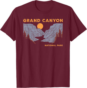 Grand Canyon National Park Shirt Arizona Vintage Men T-Shirt - T-Shirt | Maroon