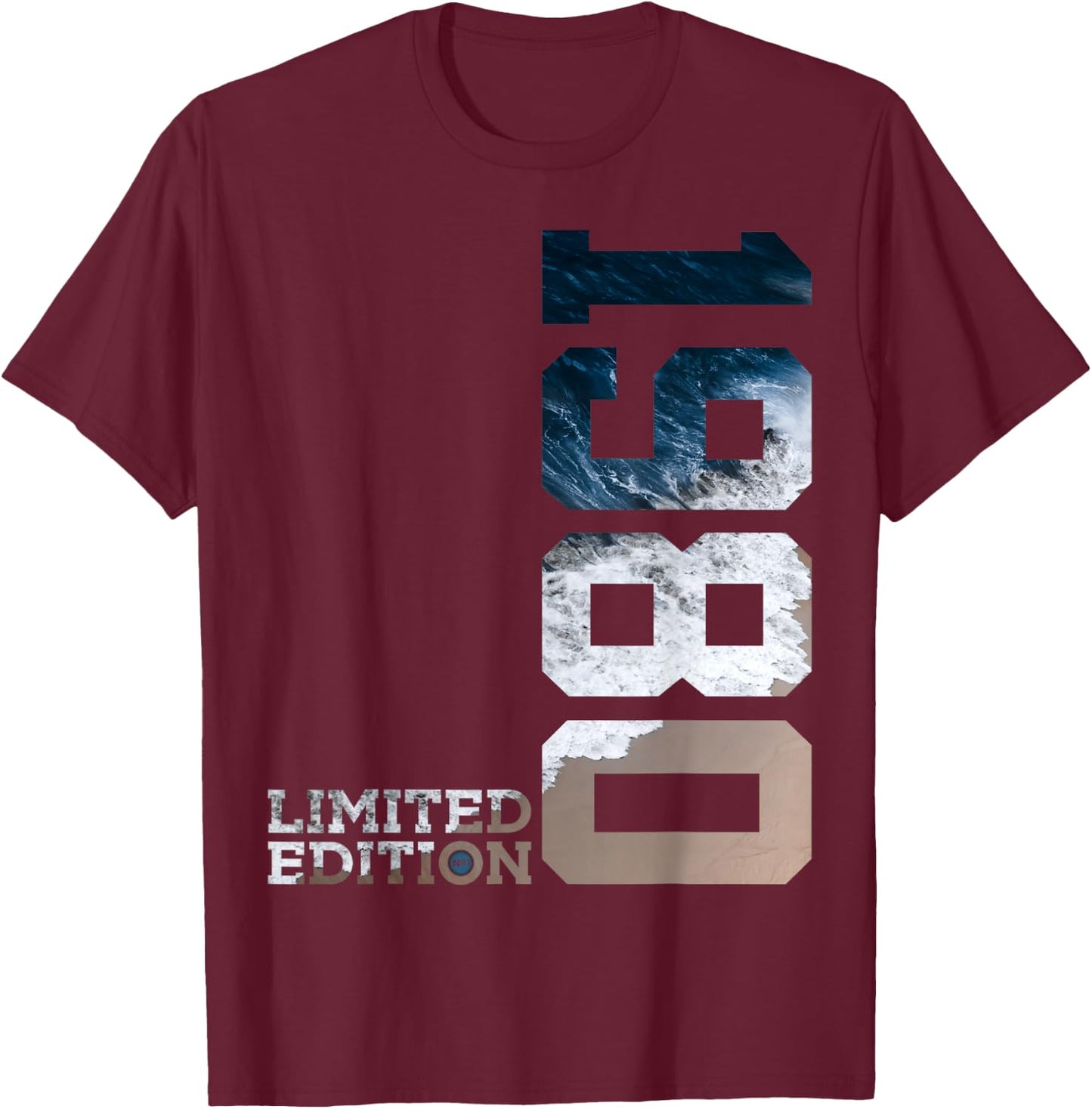 44 YEARS 44TH BIRTHDAY LIMITED EDITION 1980 , black T-Shirt - T-Shirt | Maroon