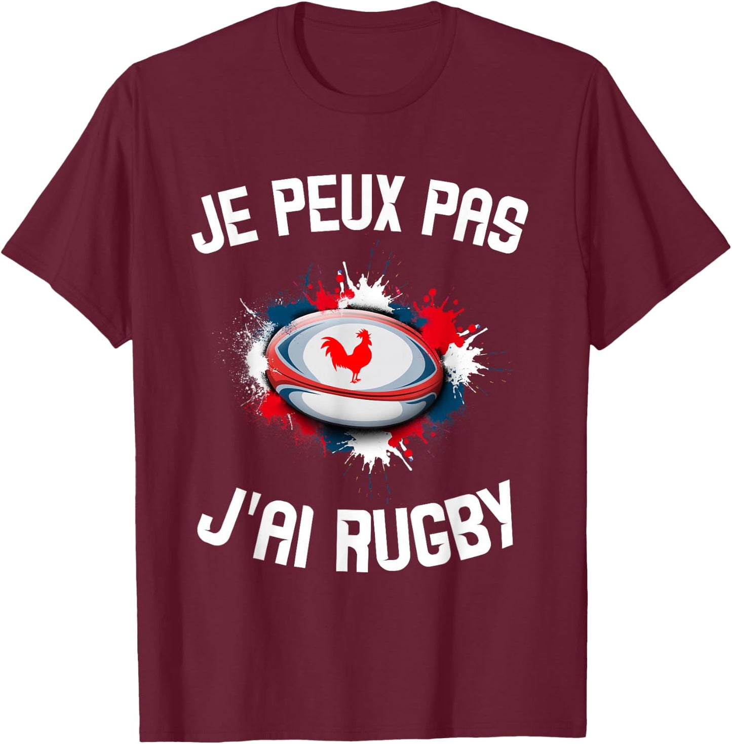Children's Rugby Jersey "Je Peux Pas J'Ai Rugby" Men's Women's T-Shirt - T-Shirt | Maroon
