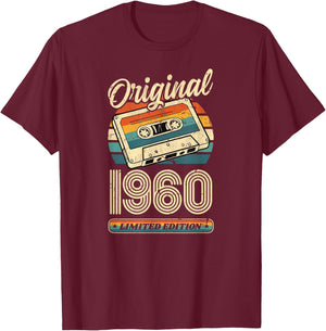 66.Geburtstag Retro Vintage 1960 Mann Frau Geschenk T-Shirt - T-Shirt | Maroon