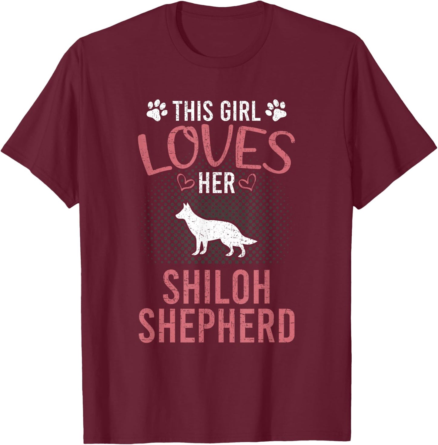 This Girl Loves Her Shiloh Shepherd Dog Lover T-Shirt - T-Shirt | Maroon
