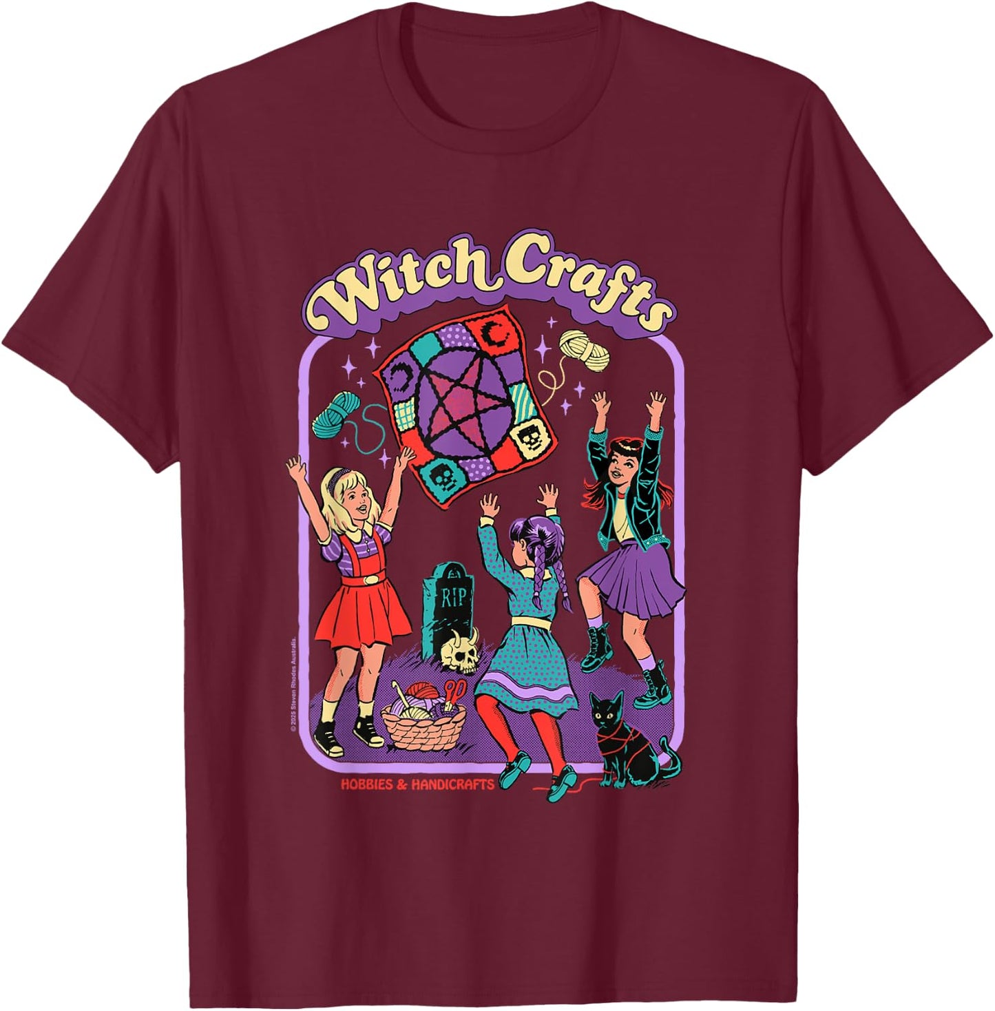 Witch Crafts Sarcastic Retro Vintage Funny Adult Humor T-Shirt - T-Shirt | Maroon