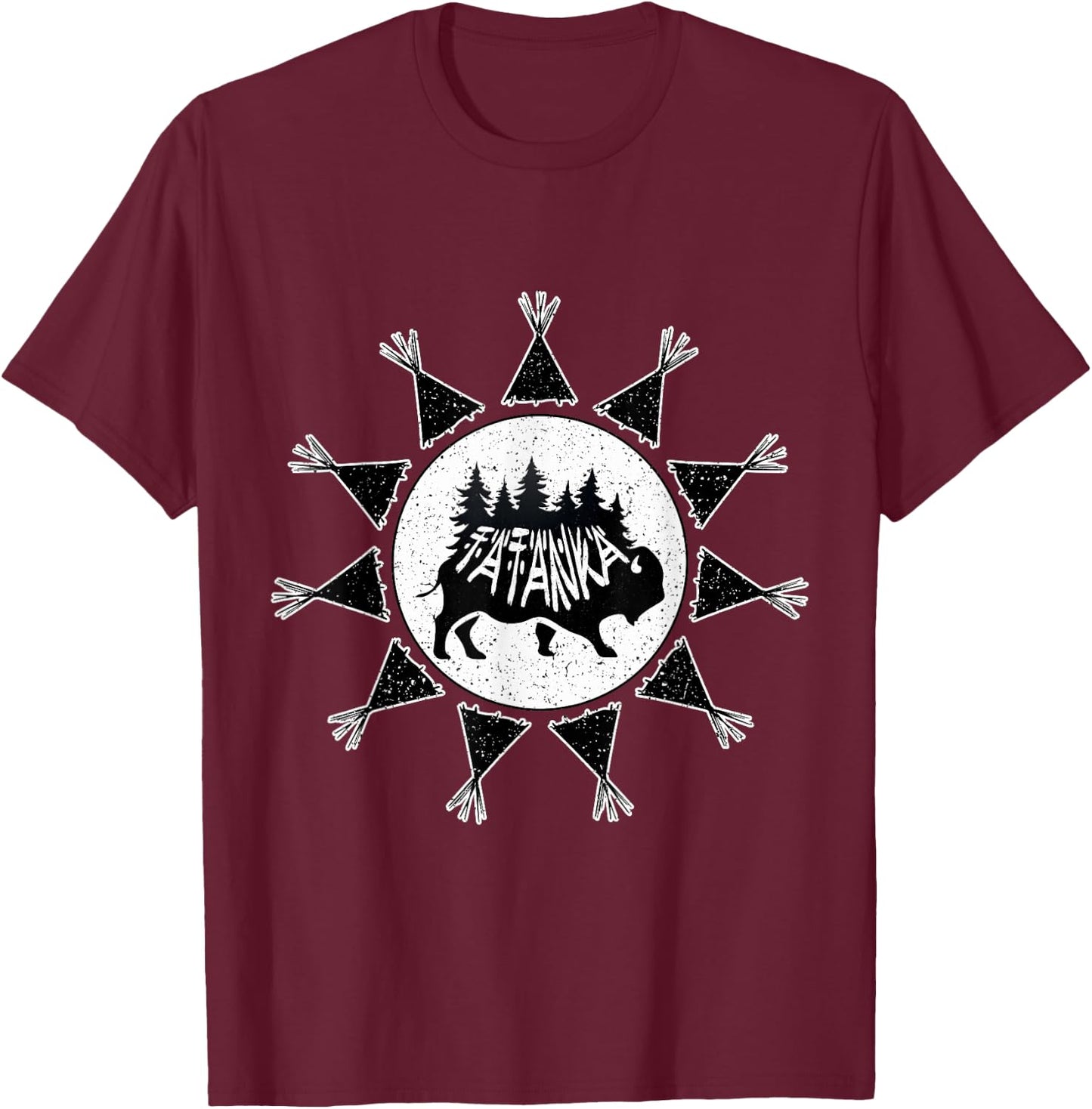 Oglala Lakota Sioux Indigenous Native Aerican Tribe T-Shirt - T-Shirt | Maroon