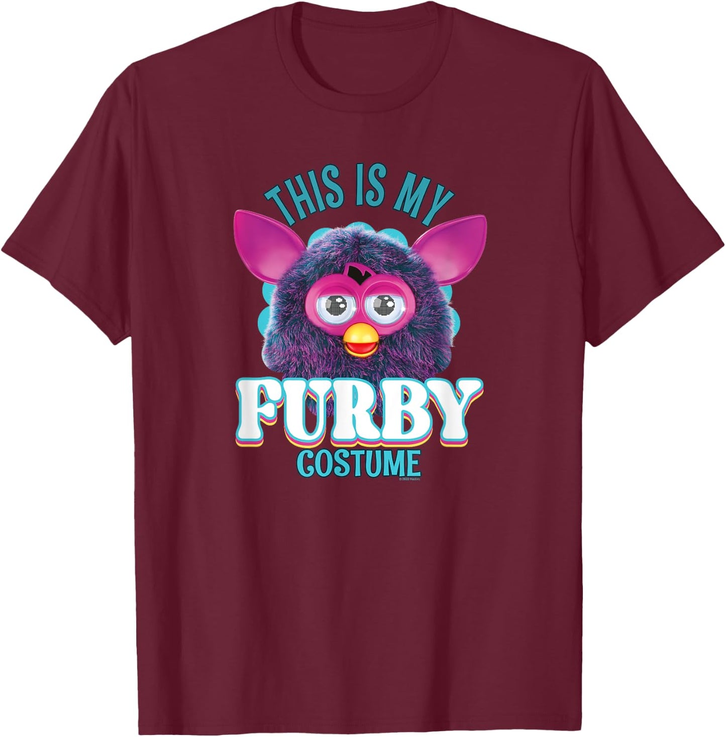 Furby This Is My Furby Costume , black T-Shirt - T-Shirt | Maroon