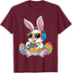 Easter Day Rabbit Gamer Funny Video Games Boys Kids Bunny T-Shirt - T-Shirt | Maroon