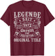 52. Geburtstag Mann Frau 52 Jahre 1972 Deko Lustig Geschenk T-Shirt - T-Shirt | Maroon